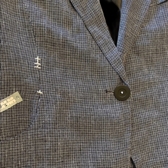 Max Studio Authentic Linen Blazer Jacket Silver - Picture 8 of 9